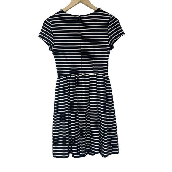 Peter Son X Design Nation Black/White Striped Crew Neck Flare Dress Sz XS - Picture 2 of 9